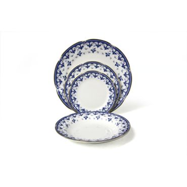 Jogo Jantar 42 peças Blue Leaf Royal Porcelain