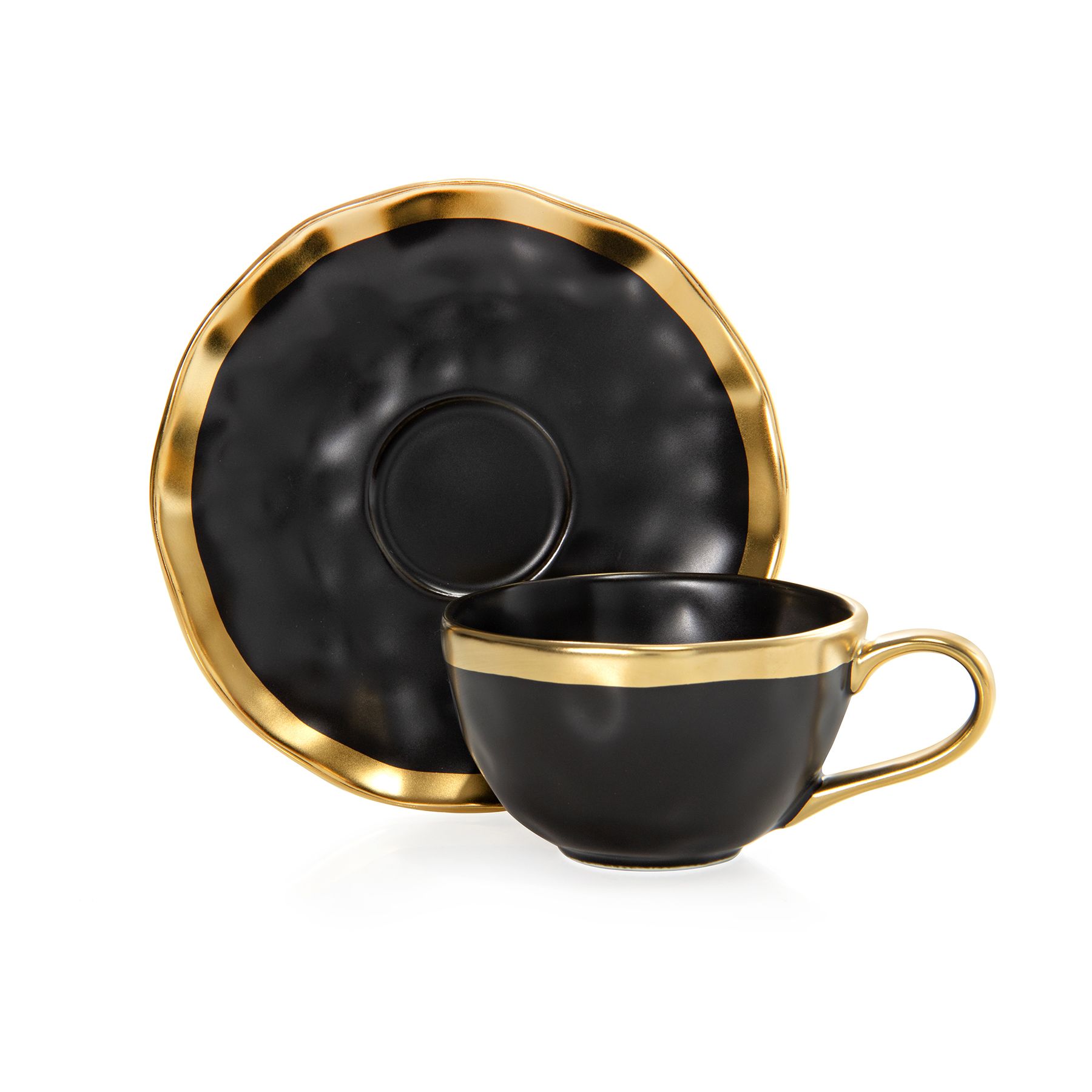 Black gold porcelana talheres conjunto cozinha prato cerâmica